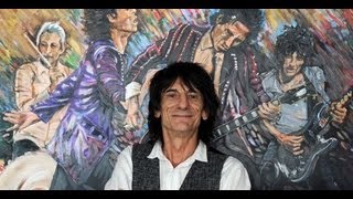 Ronnie Wood New paintings Art Exhibition at Castle Fine Art - Mick Jagger part3