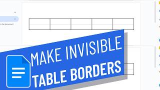 How to Make Table Borders Invisible in Google Docs