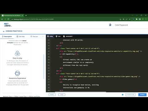 VR Website Features Section  | Coding Practice 6 | HTML, CSS, Bootstrap | NxtWave | ccbp 4.o