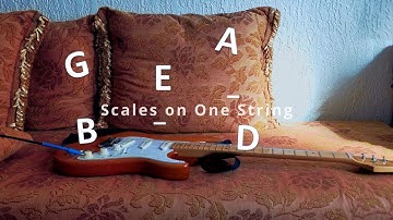 Major Scales on Guitar - One String Only