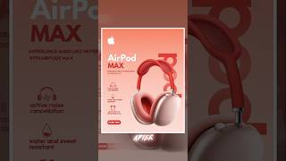 Creative poster design about Air Pod Max #apple #graphicdesign #posterdesign #design #tutorial