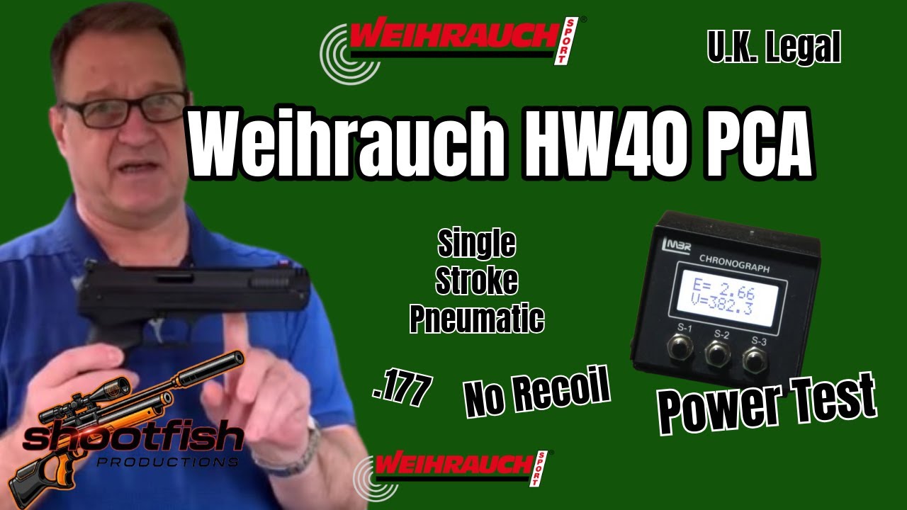 Weihrauch HW40 PCA Air Pistol Review And Power Test UK Legal