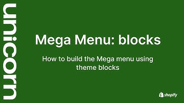 3. Mega menu: blocks @ UNICORN Shopify theme