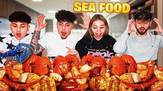 Eating 100 Pounds of Seafood Boil!! (Mukbang)