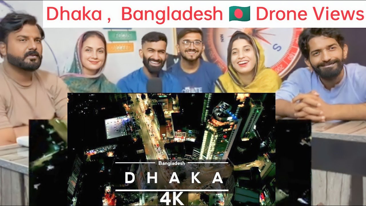 Dhaka ,  Bangladesh 🇧🇩 4K by drone Travel Pakistani REaction