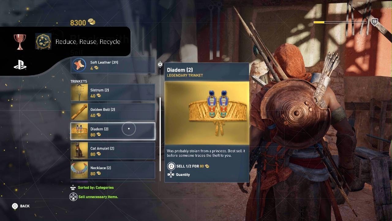 Assassin's Creed Origins: Trophy // Reduce, Reuse, Recycle