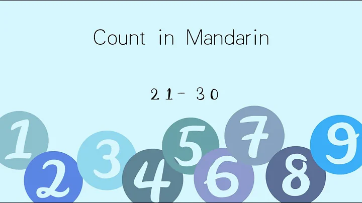 【Chinese numbers】Learn to Count in Mandarin (21-30) | Let’s Learn Mandarin | COCONUT ACADEMY