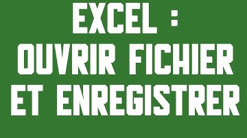 Ouvrir un fichier Excel et enregistrer les modifications Excel 2013 S01E02