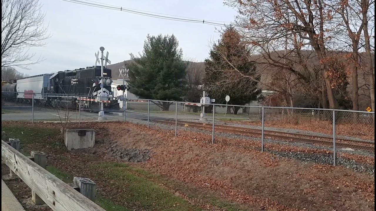 Morning in Hackettstown with NJ Transit and an Ex- Conrail Caboose on Chesapeake and Delaware Local