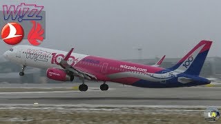 Spotting in Lviv | Airbus A321-200 Wizz Air (100 Livery) and Embraer ERJ-190AR (Buta Airways)