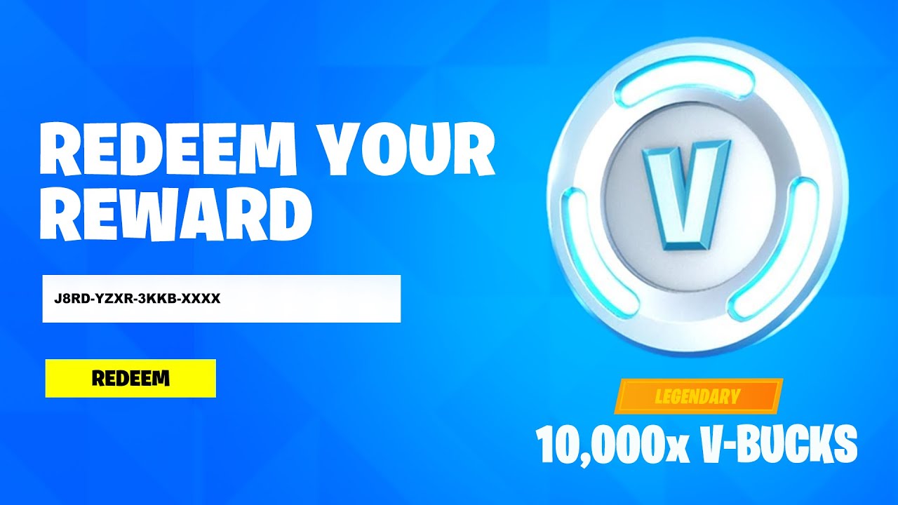 REDEEM FREE 10,000 VBUCKS CODE! (How To Get VBucks Code in Fortnite