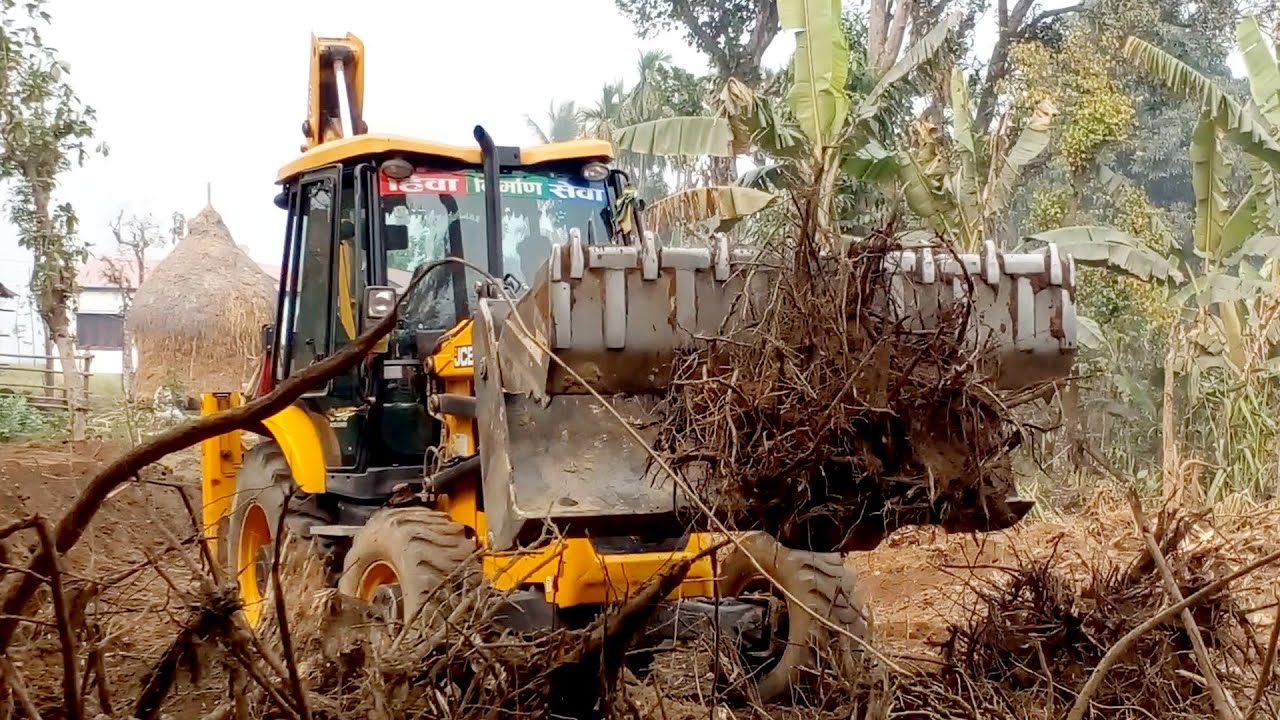 Amazing- SkillFull Jcb Operator Pulling Out TrEe Roots- JCB 3Dx Super ...
