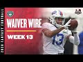 2020 Fantasy Football Rankings - Week 13 Top Waiver Wire Players To Target - Fantasy Football Advice