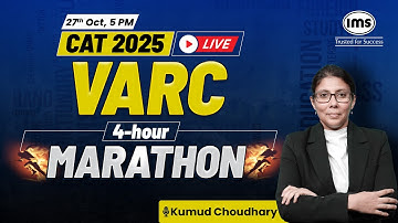 CAT 2025 Marathon | VARC - 2 | 4-hour CAT VARC Revision | Kumud Choudhary