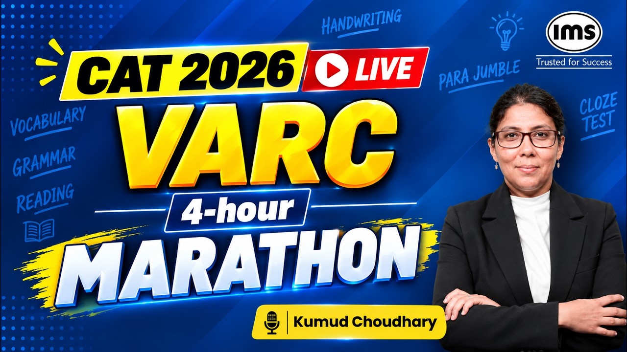 CAT 2025 Marathon | VARC - 2 | 4-hour CAT VARC Revision | Kumud ...