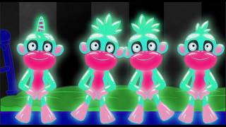 Five Little Monkeys Jumping On The Bed [3 MIN LOOP] Fun SOUND VARIATION | Baby Monkeys Nursery Rhyme