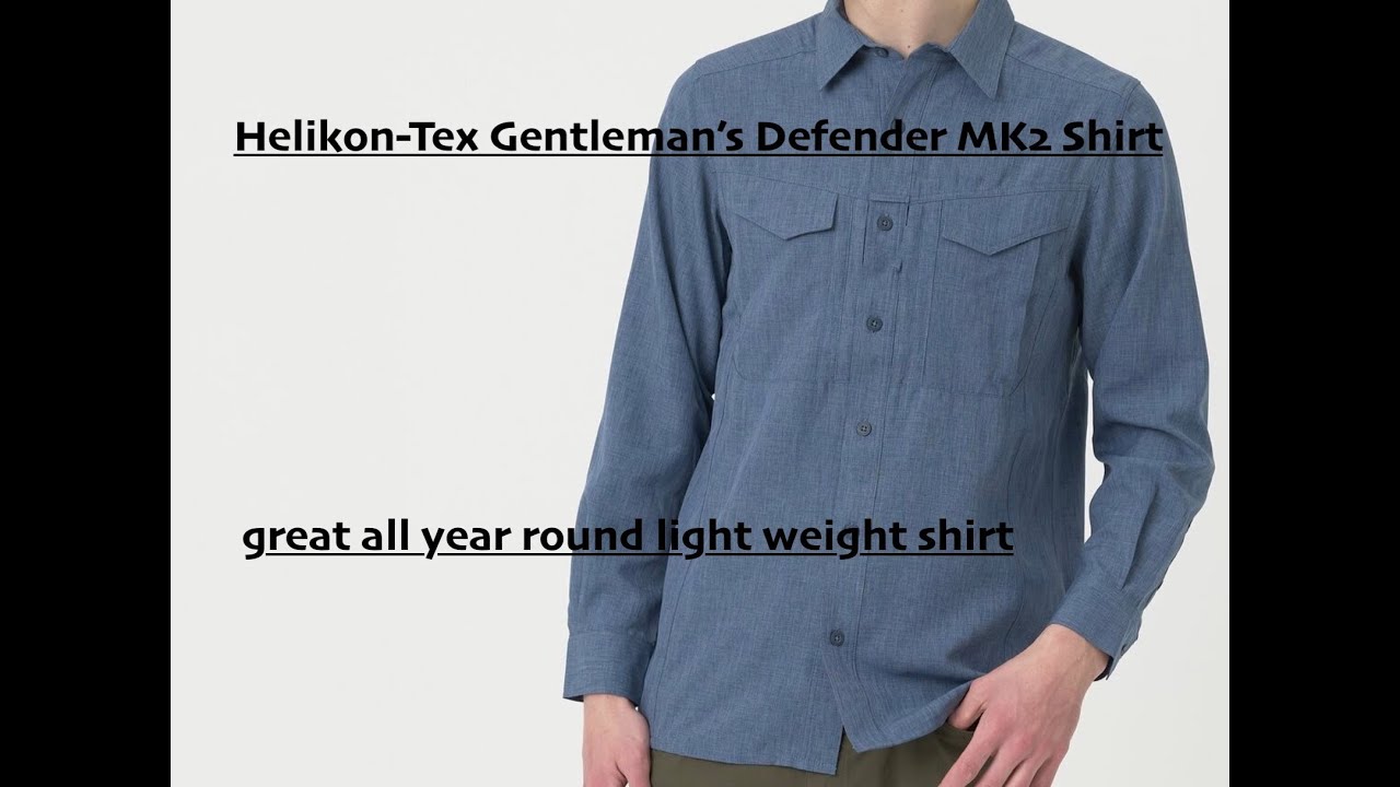Chemise Helikon-Tex Defender Mk2 Pilgrim - Blue Plaid, Manches Longues, Nylon/polyester