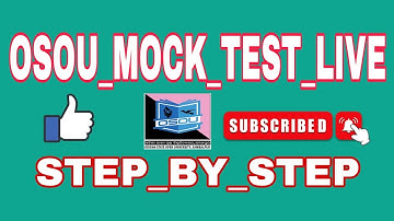 OSOU_LIVE_MOCK_TEST_FULL_STEP_BY_STEP