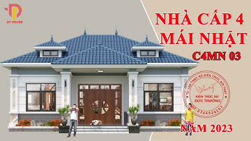 Mẫu Nhà Cấp 4 Mái Nhật Đẹp 3 Phòng Ngủ Và Phòng Thờ Riêng