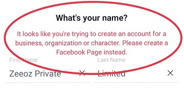 Fix Facebook Retype Create account Name & Business Organization or Character or Create pages Problem
