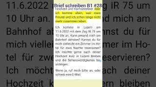 DTZ | Telc B1 Brief schreiben #28 | Antwort eine Einladung