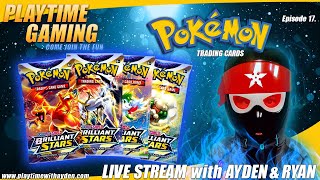Pokemon Live Unboxing - Brilliant Stars Booster Packs - Playtime with Ayden - Live Stream