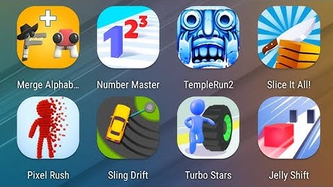 Merge Alphabet Lore,Number Master,Temple Run 2,Slice It All,Pixel Rush,Sling Drift,Turbo Stars,Jelly