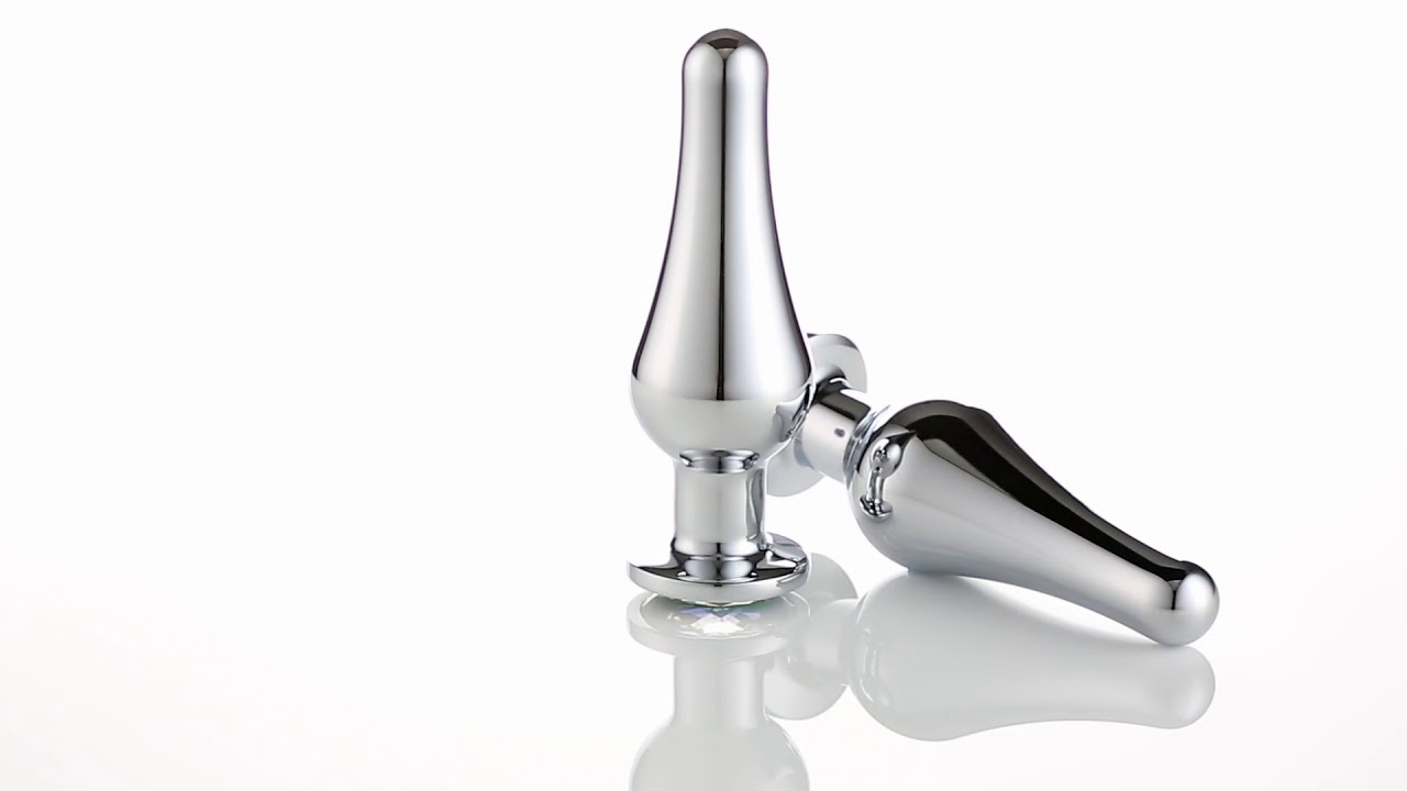 Cloud 9 Gems Silver Chromed Tall Anal Plug Large