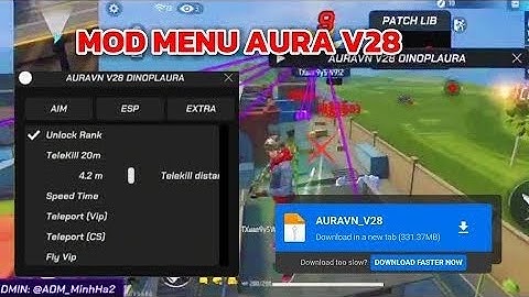 Hack FF OB51 | Mod Menu AURA V28 NoKey AimKill Auto Headshot, Aimbot, ESP Định Vị, Antiban 100%