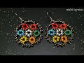 ⚜️Big Size Beaded Earrings/Pendientes de cuentas de gran tamaño/Tutorial diy