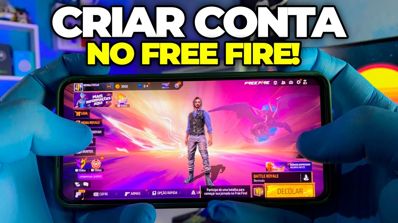 COMO CRIAR SUA CONTA NO FREE FIRE - YouTube