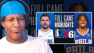 KYRIE IS BACK! Lvgit Reacts To MAVERICKS at 76ERS | FULL GAME HIGHLIGHTS | February 5, 2024