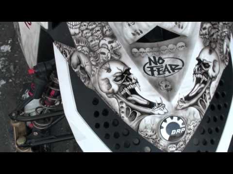 2011 800 e-tec Ski-doo Freeride Airbrush Skull Mon...