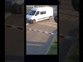Moment a van driver survived a collision with a train in Poland #poland🇵🇱 #crash #van #train