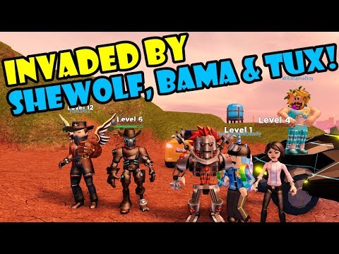 Shewolf Bama Tux Invade The Ogfam Roblox Jailbreak Youtube - yoshi tux roblox