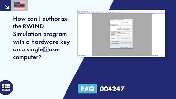 FAQ 004247 | How can I authorize the RWIND Simulation program with a hardware key on a single‑use...