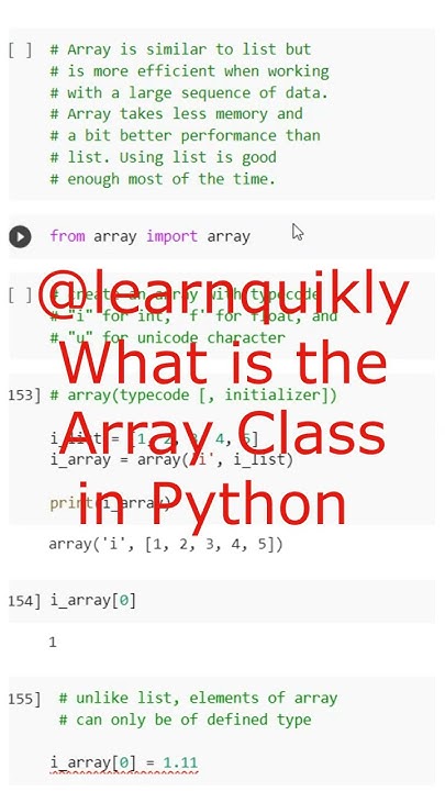 What is the Array Class in Python #python #education #programming # ...