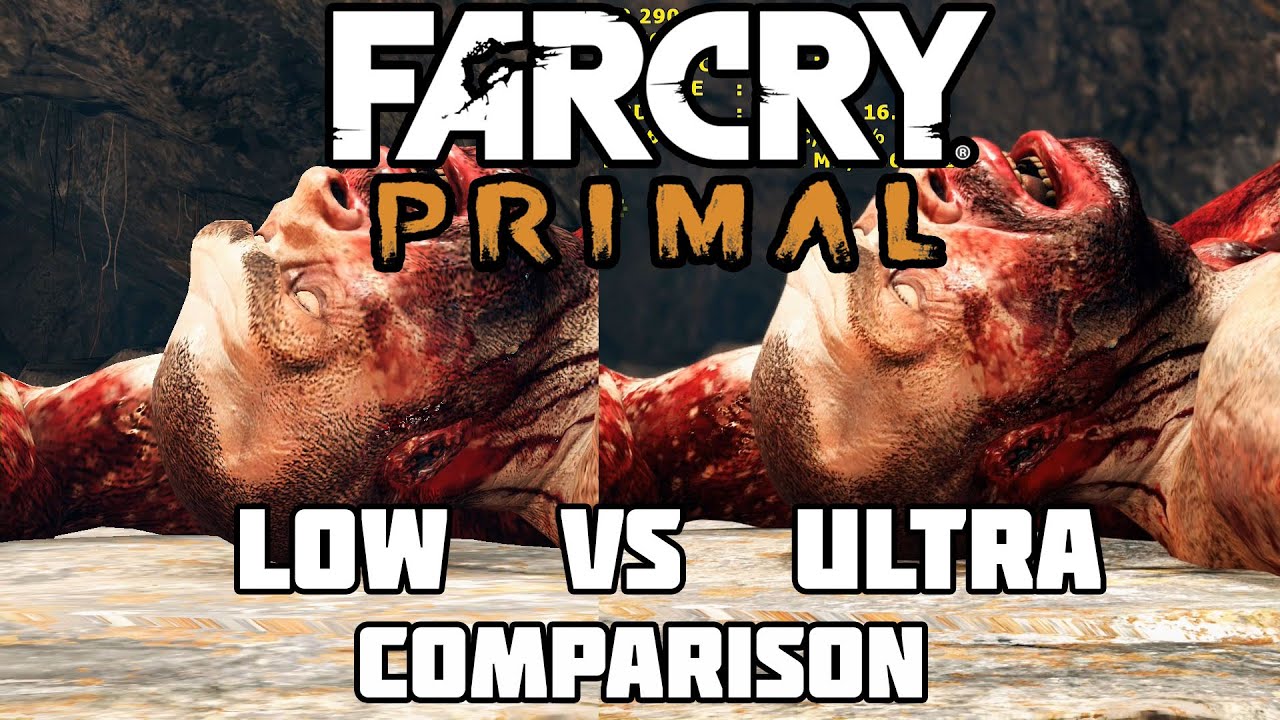 Far Cry Primal - LOW vs ULTRA - Graphic & Frame-rate Comparison - 1080P  - i5 4690k+R9 290