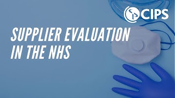 Supplier Evaluation in the NHS | CIPS