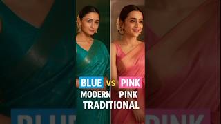 Alia Bhatt Vs Trisha Blue Vs Pink Saree Battle Who Wore It Better?
