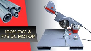 HOW TO MAKE Angle Grinder Sliding Cutting Jig from 100% PVC with 775 DC Motor | VNB Creative