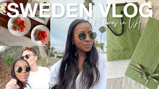 SWEDEN VLOG | Few days in Stockholm, Travel to LA + Gucci shopping and unboxing