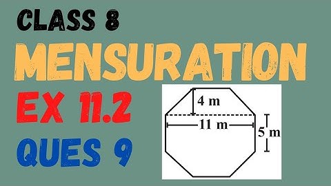 Exercise 11.2 | Q 9 | Area of Octagon | Mensuration | class 8 | Maths| NCERT