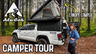 She Travels in a RUGGED AluCab Canopy Camper  Overland Truck Camping