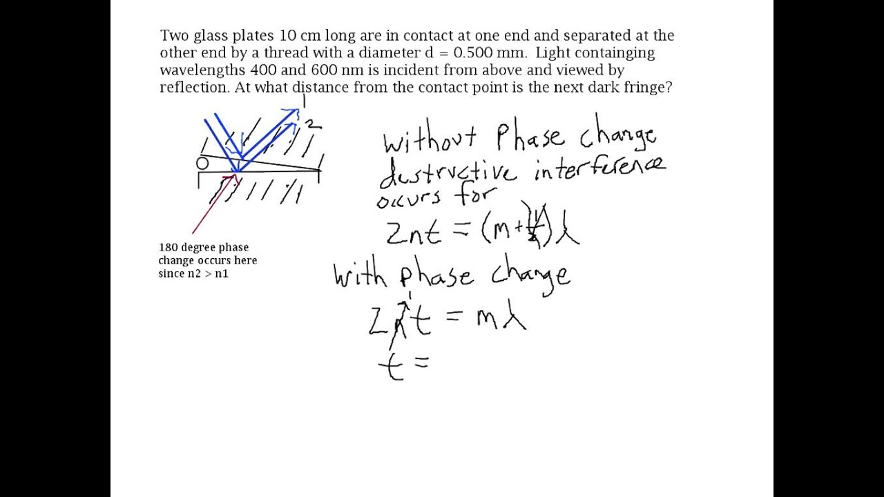 Possible air wedge configurations: ͑ a ͒ Two flat-parallel glass