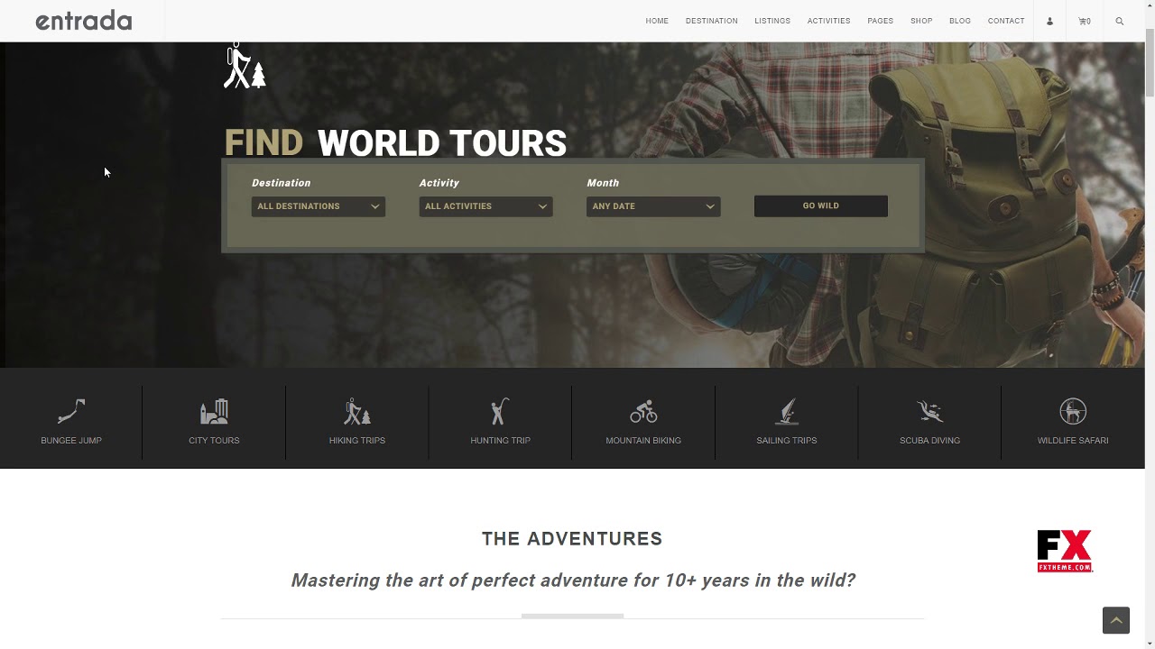 Tour Booking - Tour Adventure WordPress Theme - Entrada      Clair Ka