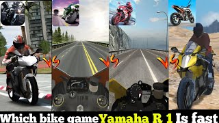 Yamaha R1 top speed in game traffic rider, Racing fever moto, Xtreme motorbikes, screenshot 4