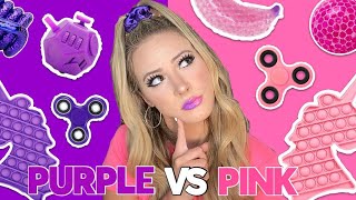 DOUBLE COLOR FIDGET SHOPPING CHALLENGE ~ PURPLE VS PINK 💜💗