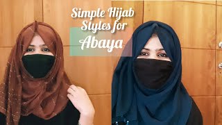2 Types Of Simple Hijab Style For Abaya || Hijab Tutorial ||Simple Hijsb Style