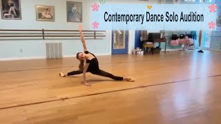 Contemporary Dance Audition Contemporary Dance Audition